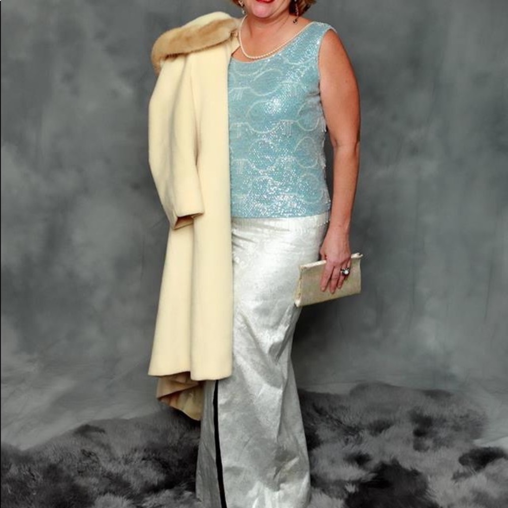 Elegant long vintage (30-50)skirt.  Custom made